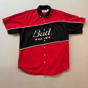 NASCAR‎ Bud Racing Button Up Winners Circle Dale Earnhardt Jr #8 Shirt Men M